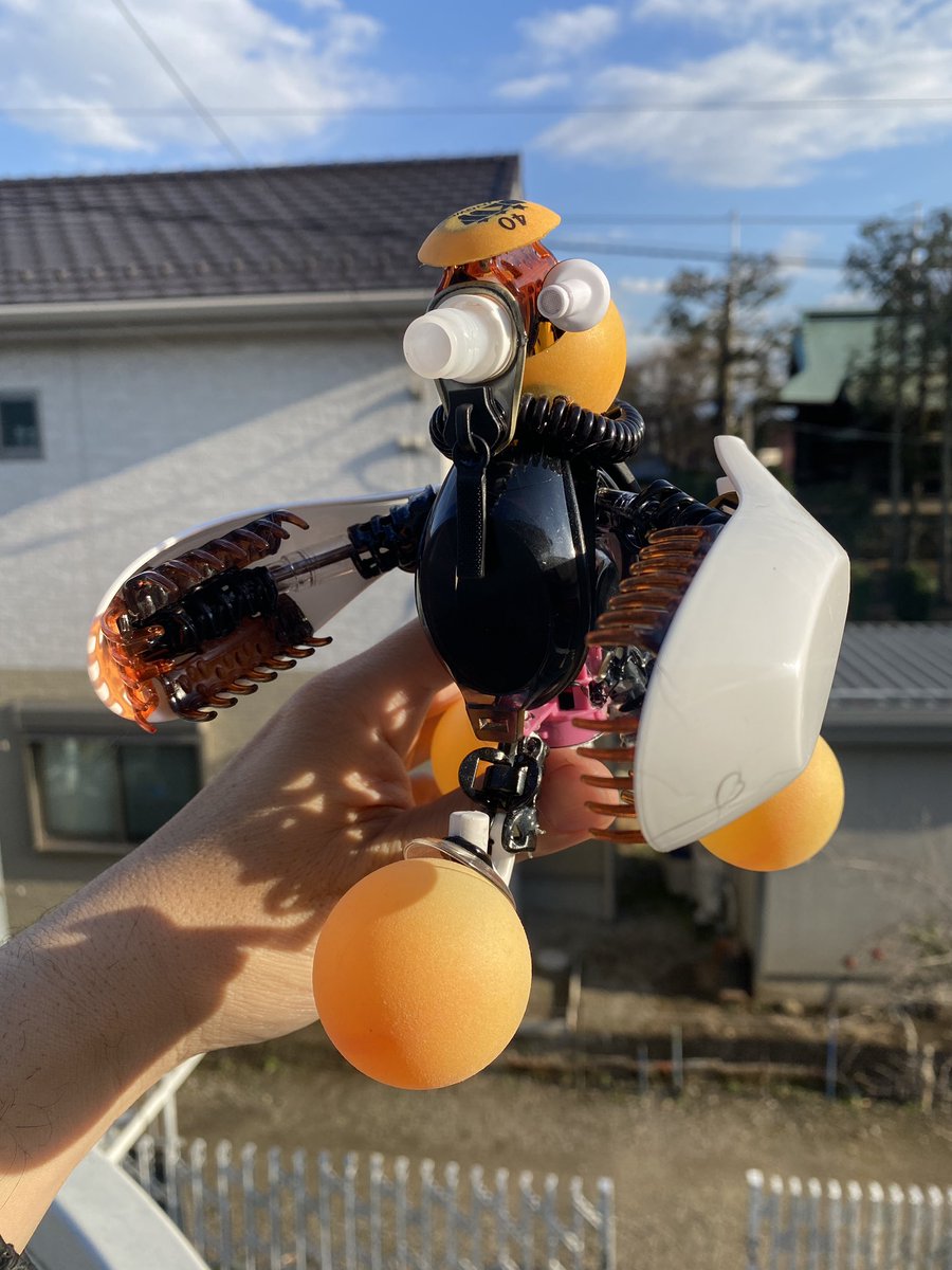 水中メガネとピンポン玉で娘が考えたケルバーダインを作る！ガルダカ再生構築過程